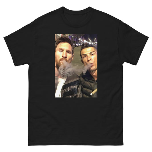 Messi and Ronaldo Smoking T-Shirt